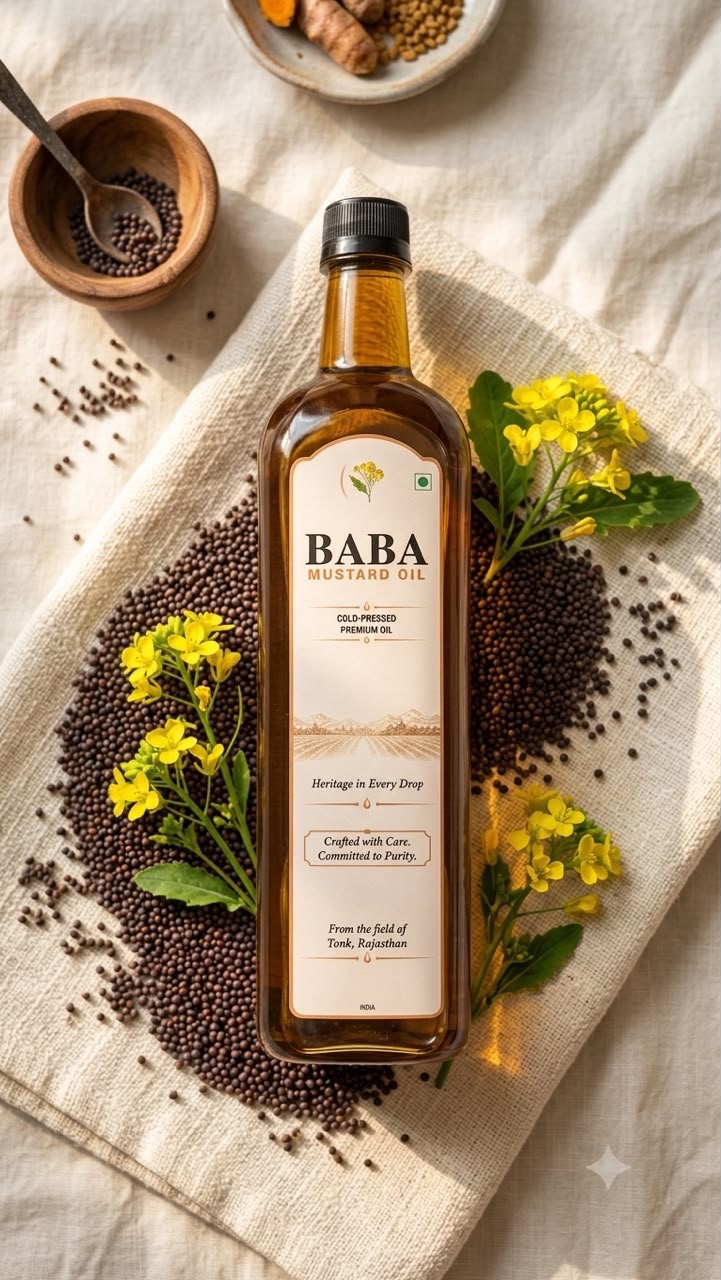 Baba Cold-Pressed Mustard Oil (Bulk Tin)
