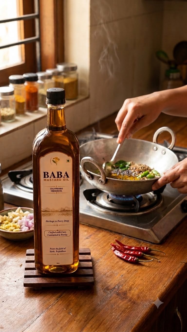 Baba Cold-Pressed Mustard Oil (Heritage Jar)